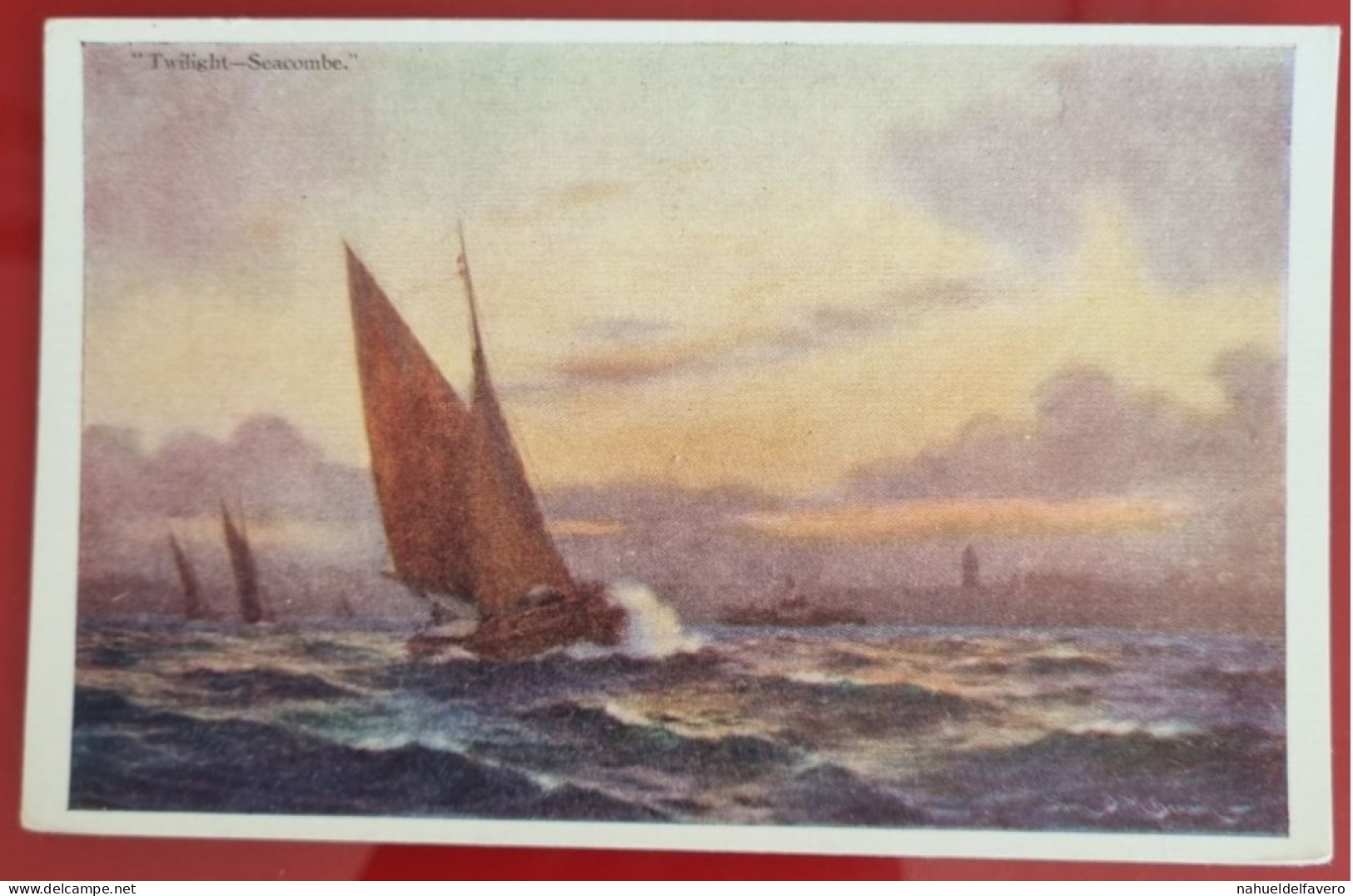 Carta Postale Non Circulée - "Twilight-Seacombe" - DESSIN DE VOILIERS NAVIGUANT DANS LA TEMPÊTE - Velieri