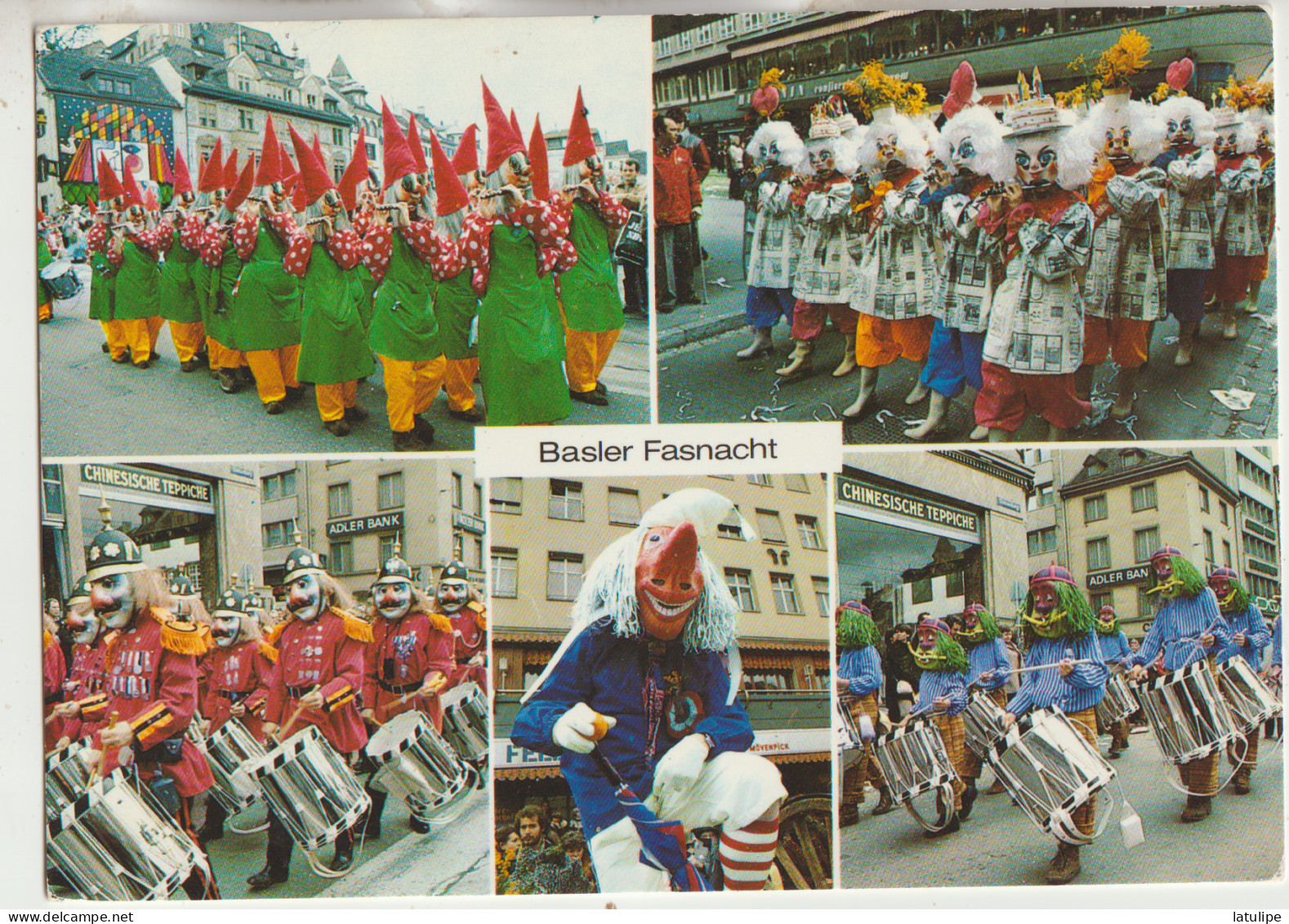 Carte Circulée  Basler  Fasnacht   Multivues ( 5 ) - Bazel