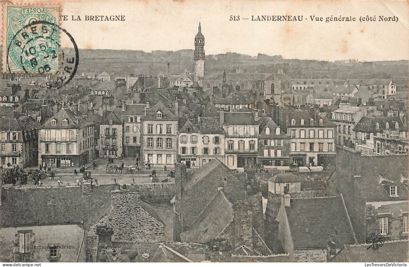 FRANCE - Toute La Bretagne - Landerneau - Vue Générale - Côté Nord - Vue Sur La Ville - Carte Postale Ancienne - Landerneau