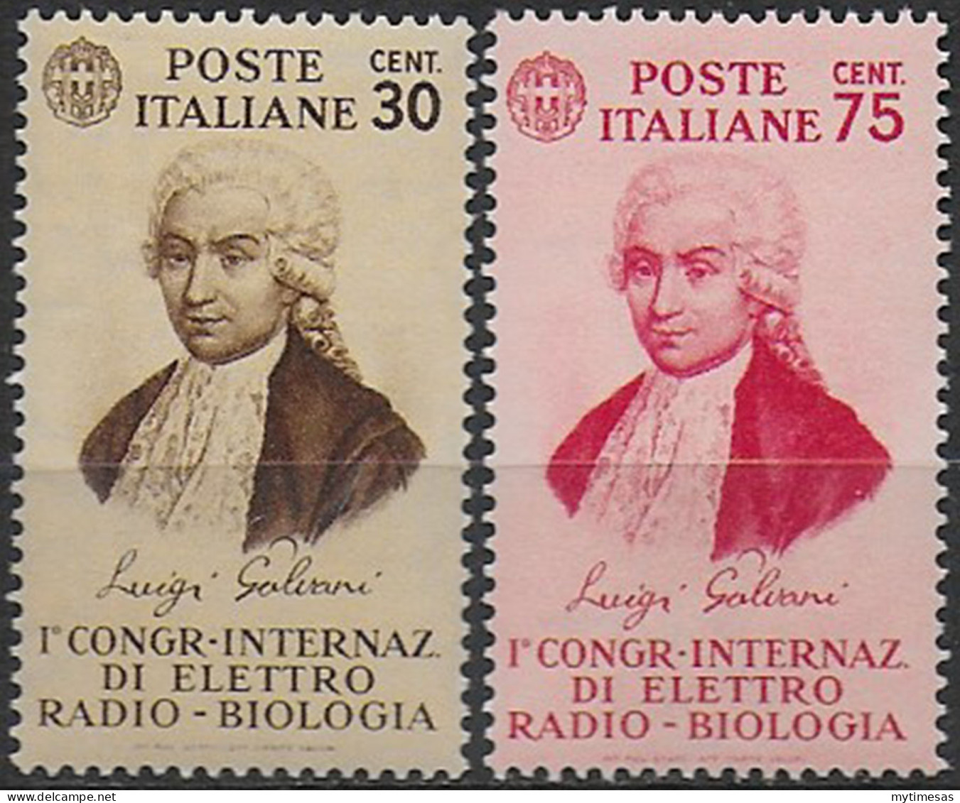 1934 Italia Luigi Galvani 2v. MNH Sassone N. 364/65 - Autres & Non Classés