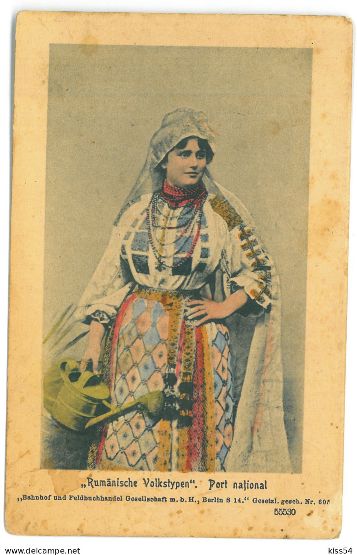 RO 69 - 20431 ETHNIC, Woman, Romania - Old Postcard, CENSOR - Used - 1918 - Romania