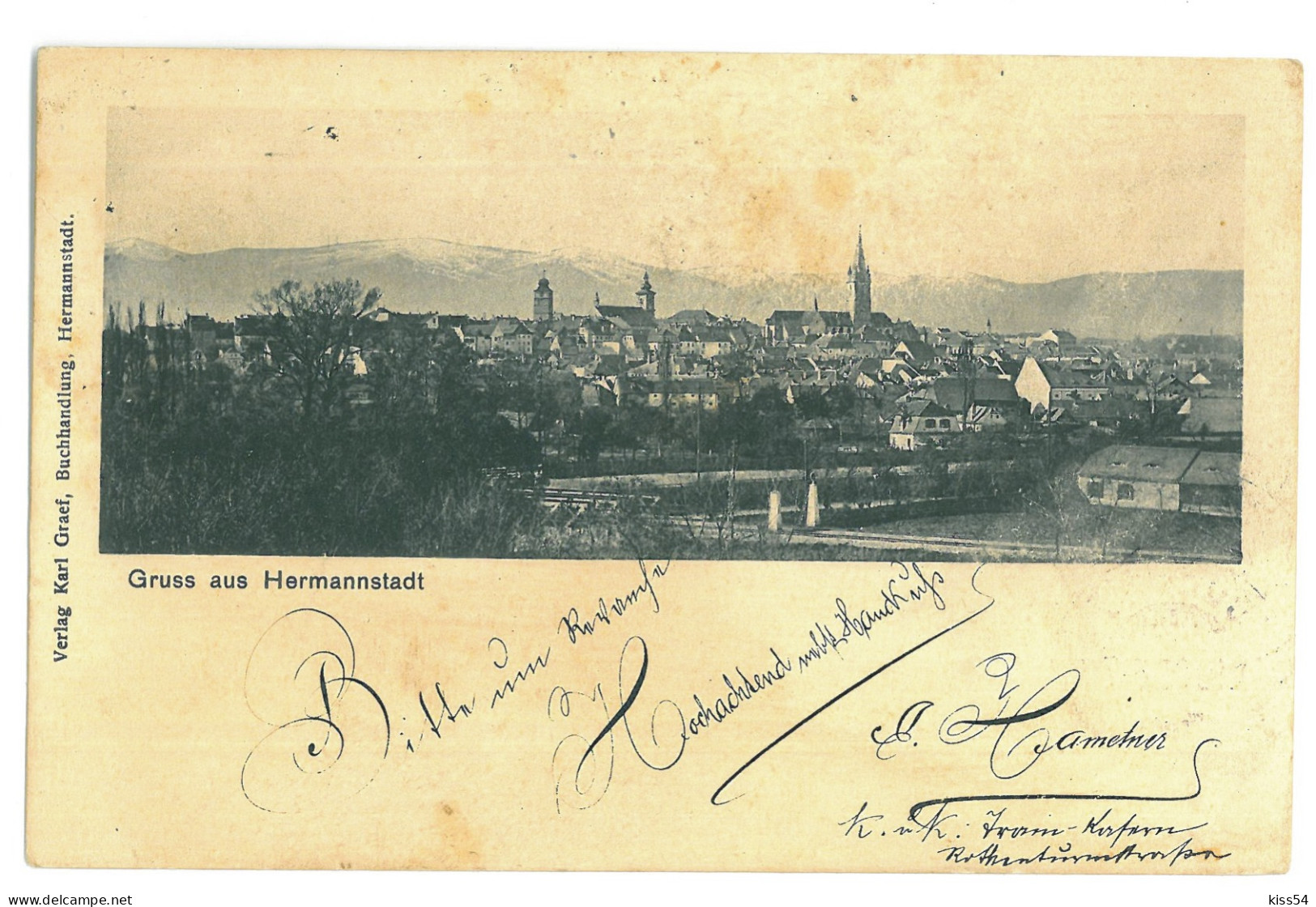RO 69 - 22439 SIBIU, Panorama, Litho, Romania - Old Postcard - Used - 1903 - Romania