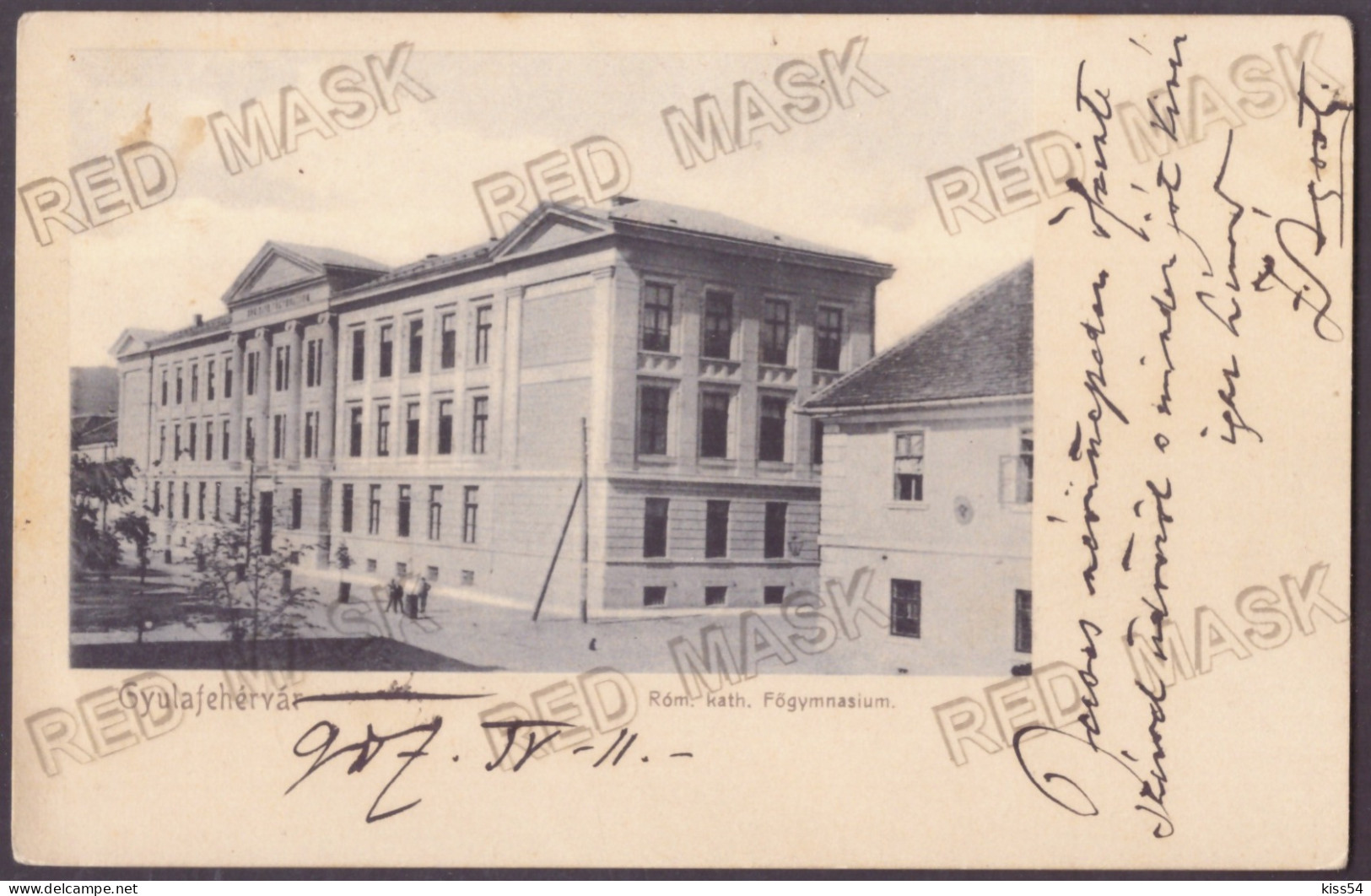 RO 69 - 22752 ALBA-IULIA, High School, Litho, Romania - Old Postcard - Used - 1907 - Romania