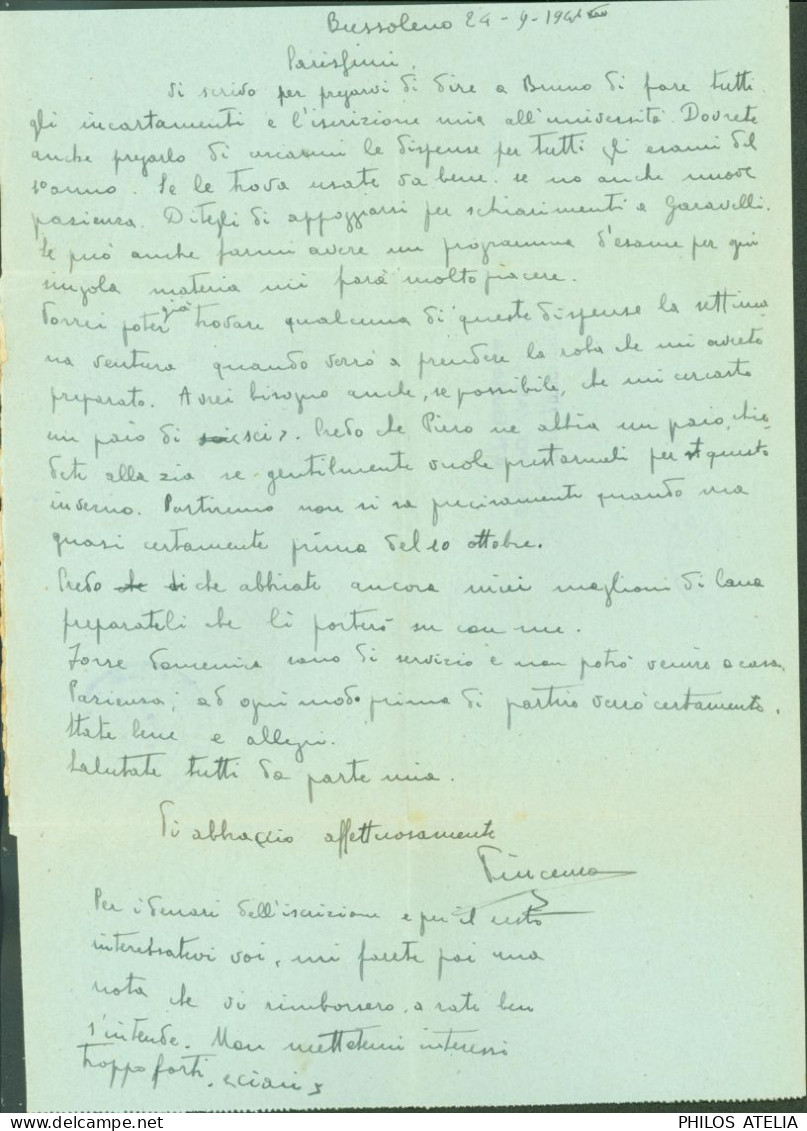 Italie Guerre 40 Carte Lettre FM 2 Cachets 1er Régiment Artillerie Alpine Gruppo Valchisone 47e Batteria Censura - Militaire Post (PM)