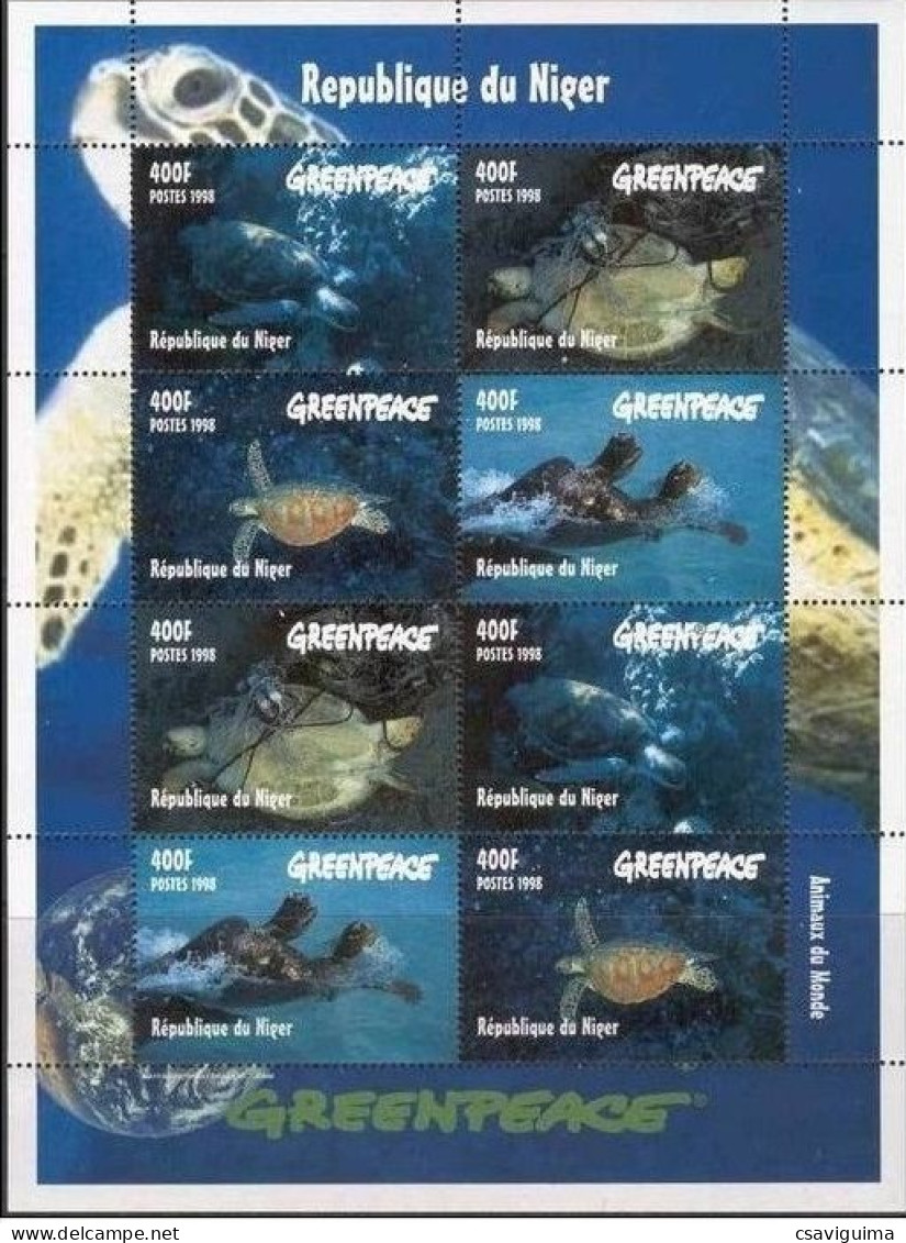Niger - 1998 - Turtle (Greenpeace) - Yv 1088/91 (x2) - Schildkröten