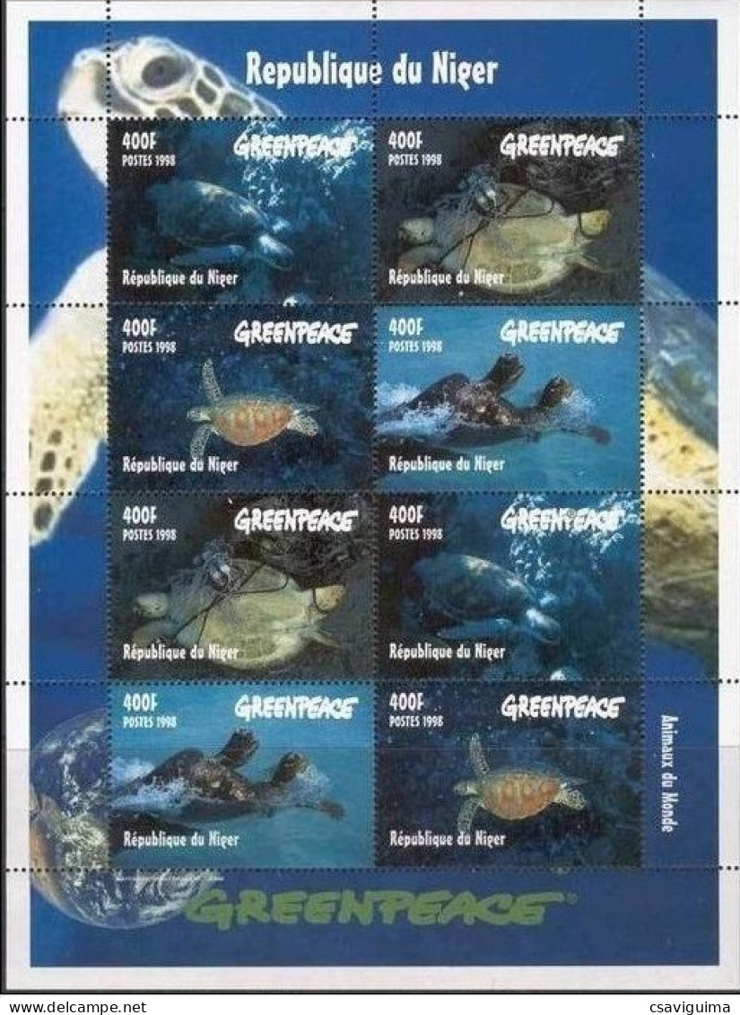 Niger - 1998 - Turtle (Greenpeace) - Yv 1088/91 (x2) - Turtles