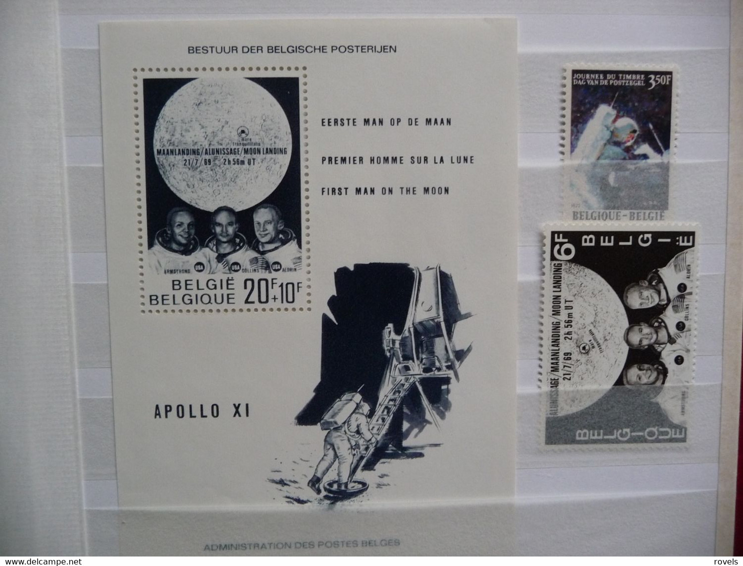 (KL) BELGË  Maanlanding Moon Space Mondlandung Apollo 11 BLOC EN SET MNH - Unused Stamps