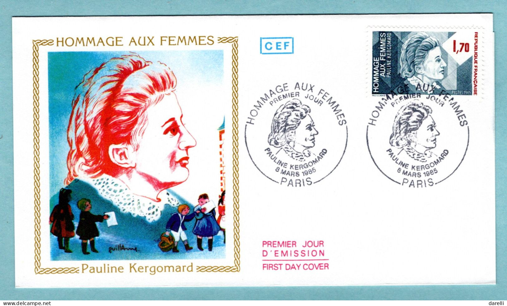FDC France 1985 - Hommage Aux Femmes - Pauline Kergomard - YT 2361 - Paris - 1980-1989