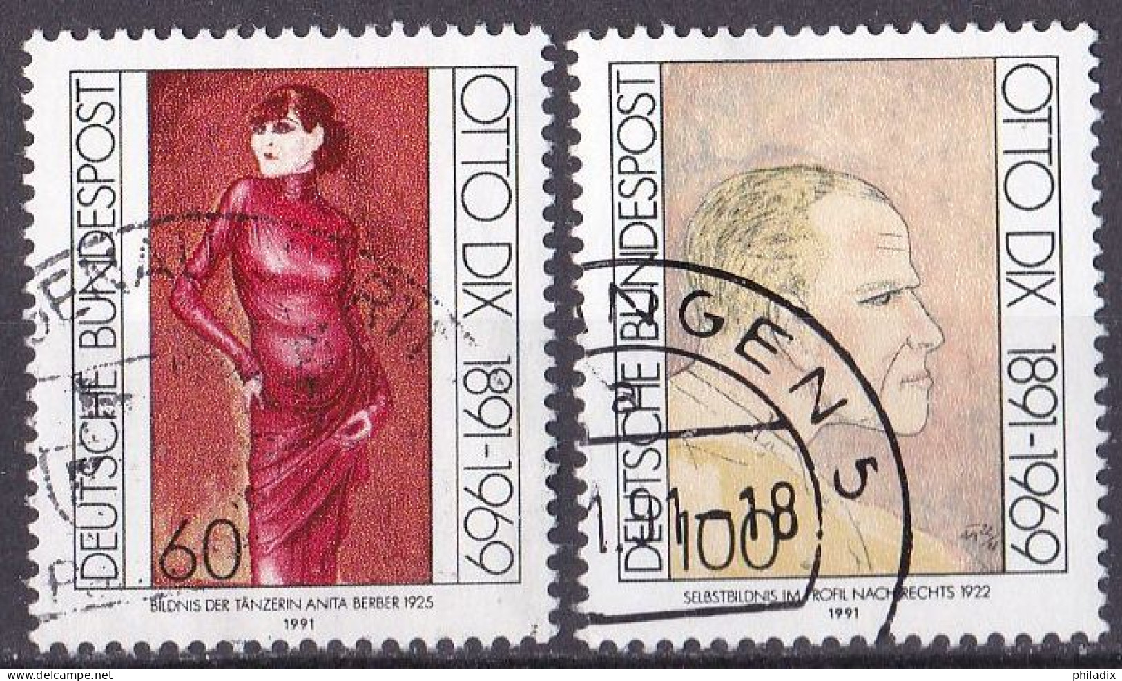 # (1572-1573) BRD 1991 100. Geburtstag Von Otto Dix O/used (A5-7) - Used Stamps