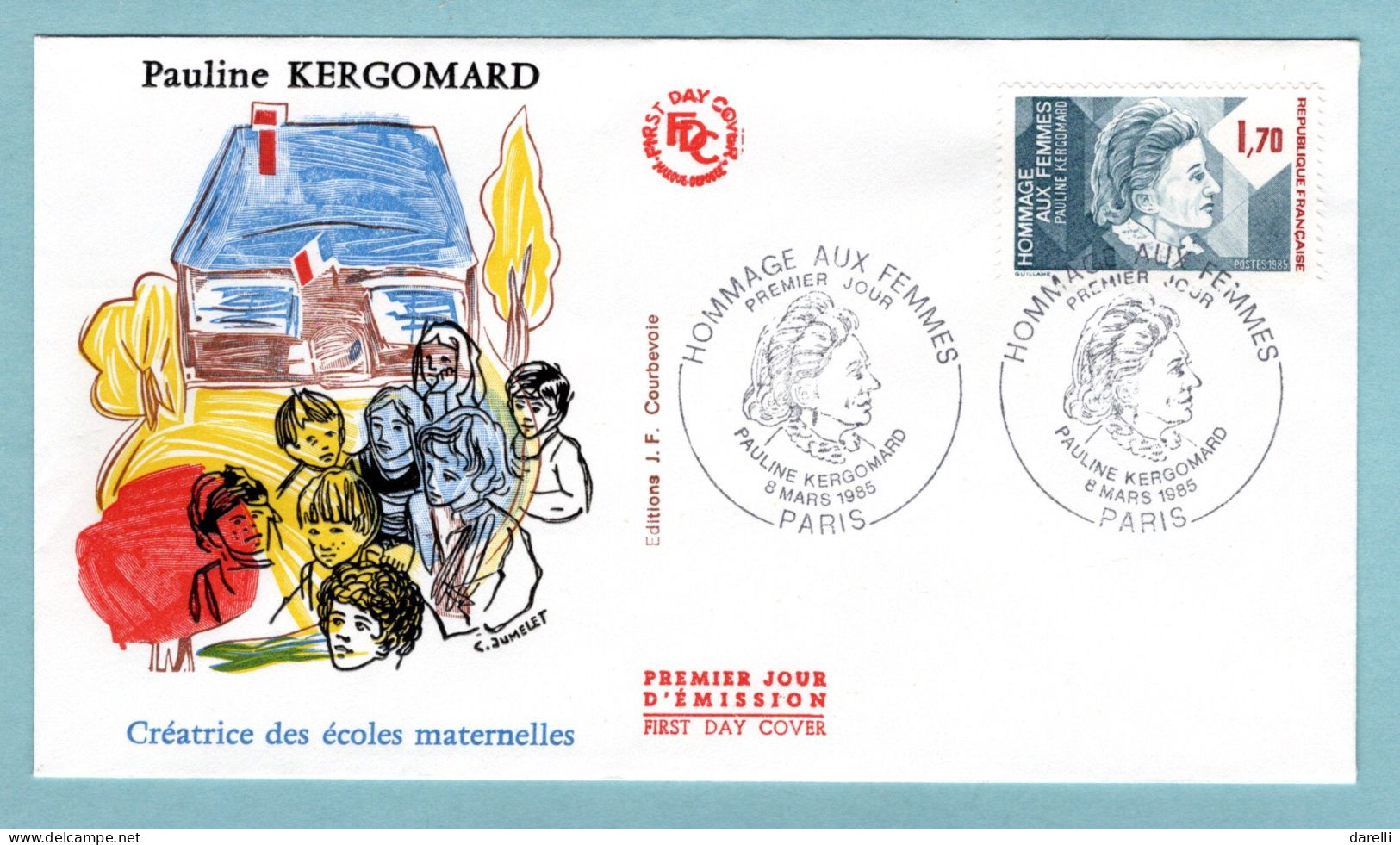 FDC France 1985 - Hommage Aux Femmes - Pauline Kergomard - YT 2361 - Paris - 1980-1989