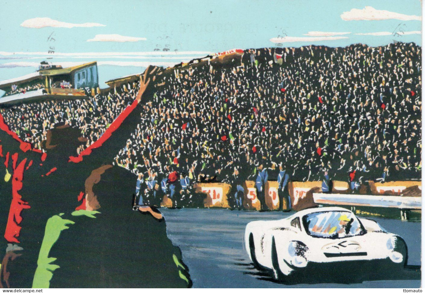 Les 24 Heures Du Mans  - ''Dernier Tour' -  Art Card By Aldé  -  Art Carte Postale - Le Mans