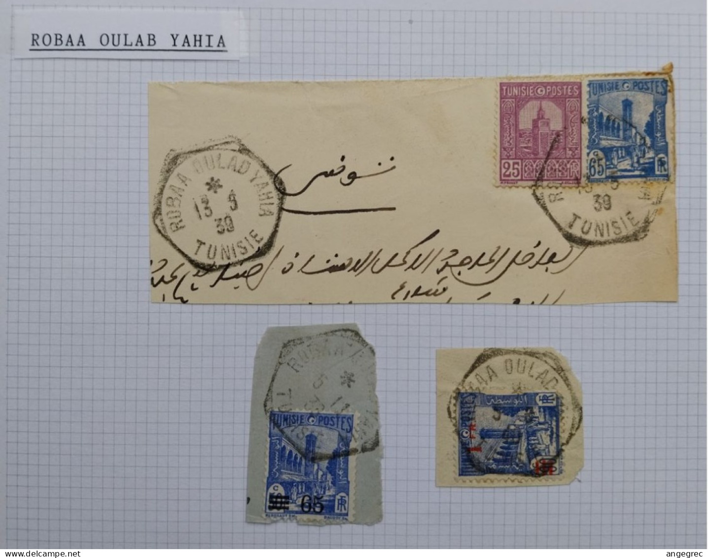Tunisie Lot Timbre Oblitération Choisies    Robba Oulab Yahia   Dont Fragment  Voir - Used Stamps