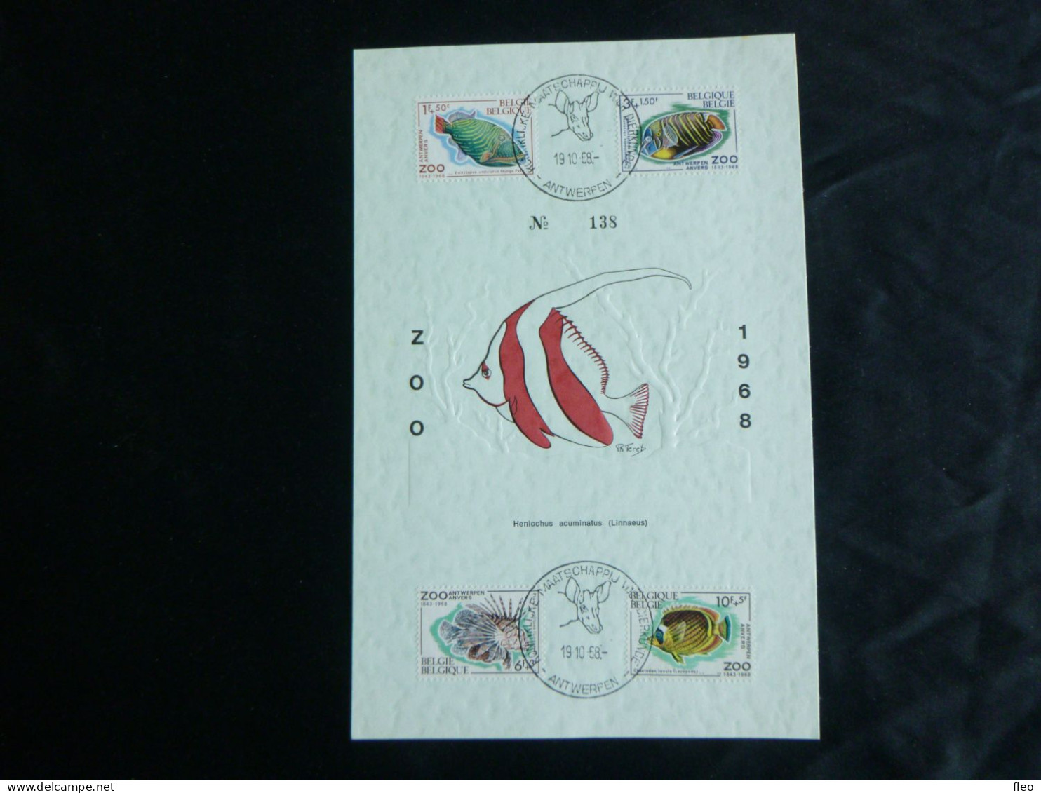 1968 1470 1471 1472 &1473 FDC ECHOPHIL FIRST DAY CARD : " Solidariteit / Soldarité ZOO ANTWERPEN/ANVERS   " - 1961-1970