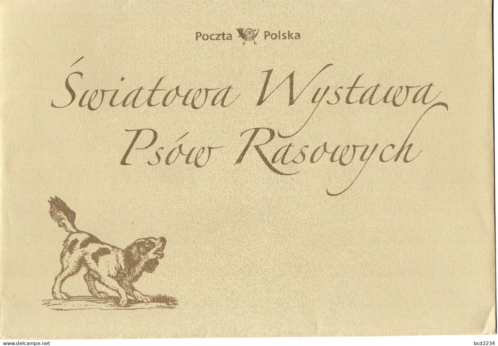 POLAND 2006 RARE POLISH POST OFFICE LIMITED EDITION FOLDER: SHEET OF 20 STAMPS OF WORLD EXHIBITION SHOW PEDIGREE DOGS