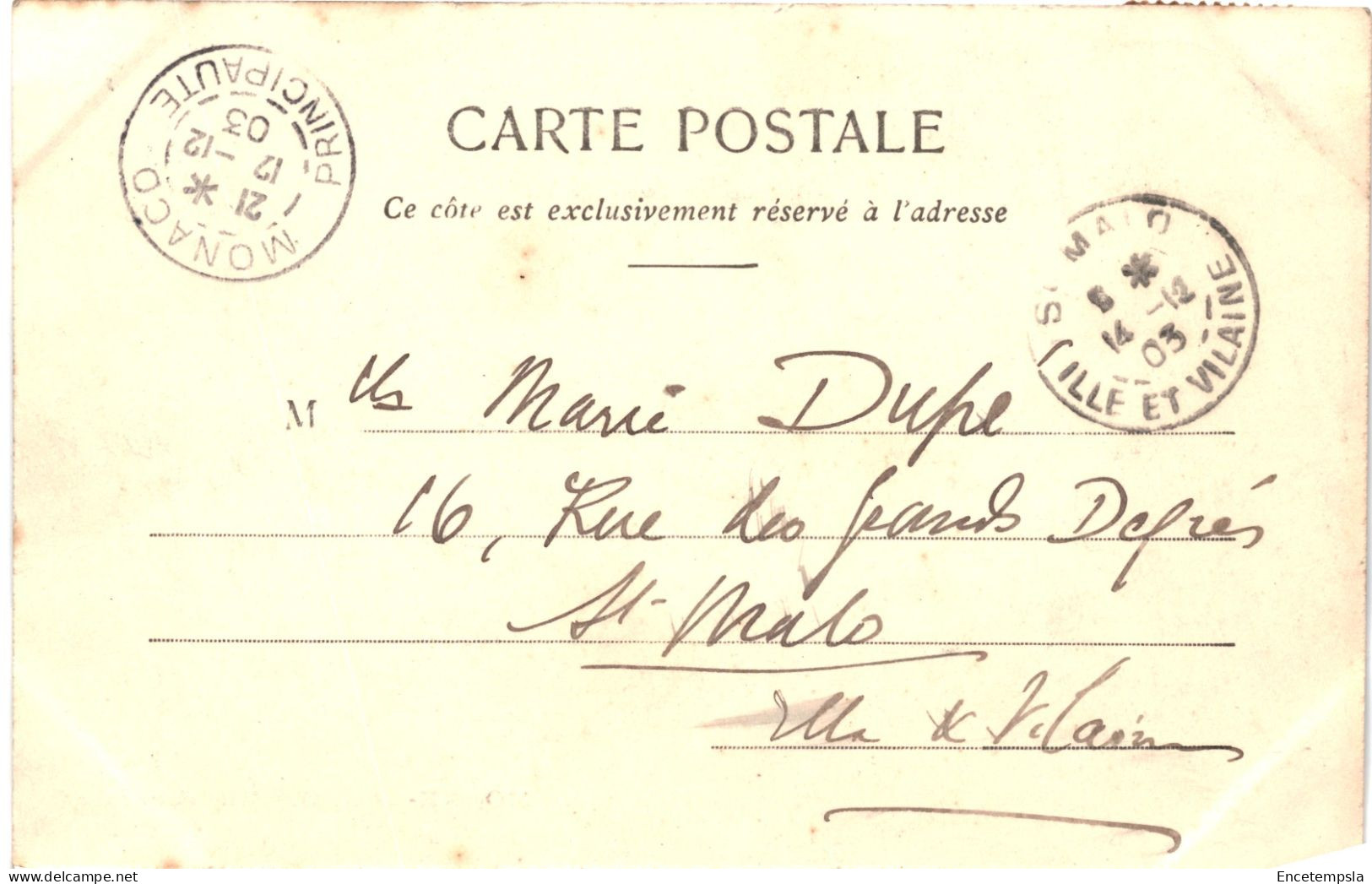 CPA Carte Postale Italie Monte Carlo Vue Générale  1903 VM79734 - Monte-Carlo