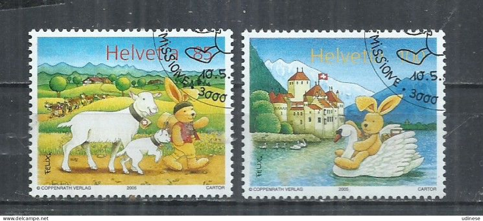 SWITZERLAND 2005 - CHILDREN'S BOOK CHARACTE - CPL. SET - POSTALLY USED OBLITERE GESTEMPELT USADO - Used Stamps