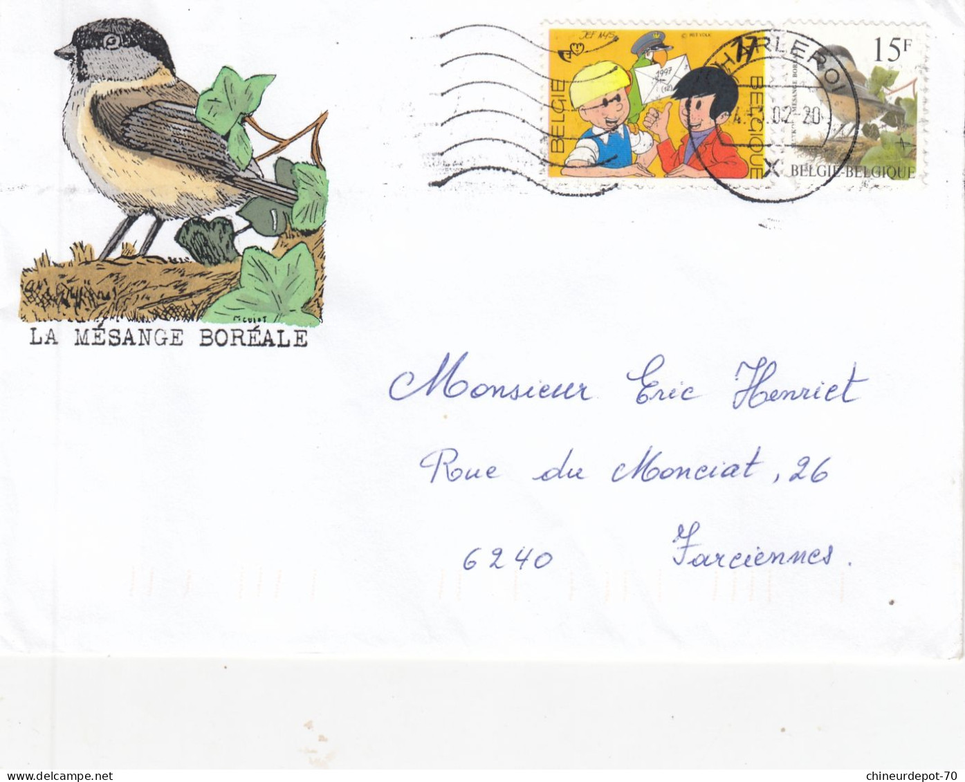 OISEAUX BUZIN  LA MESANGE BOREALE - 1985-.. Oiseaux (Buzin)