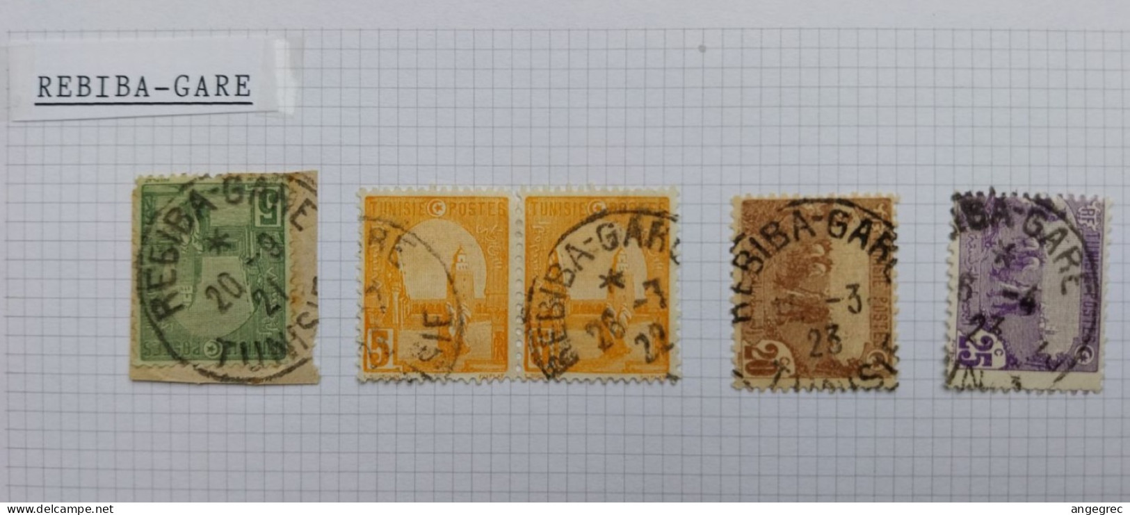 Tunisie Lot Timbre Oblitération Choisies    Rebiba Gare   à Voir - Used Stamps