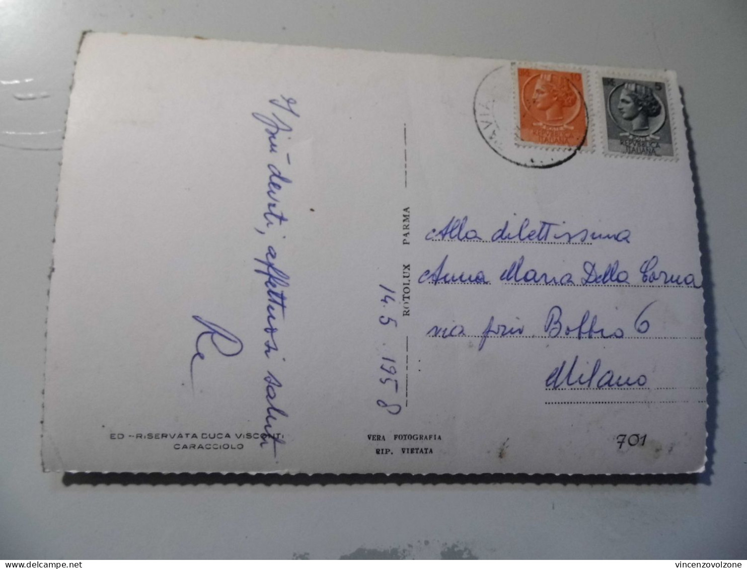 Cartolina Viaggiata "Particolare Di GRAZZANO VISCONTI" 1958 - Piacenza