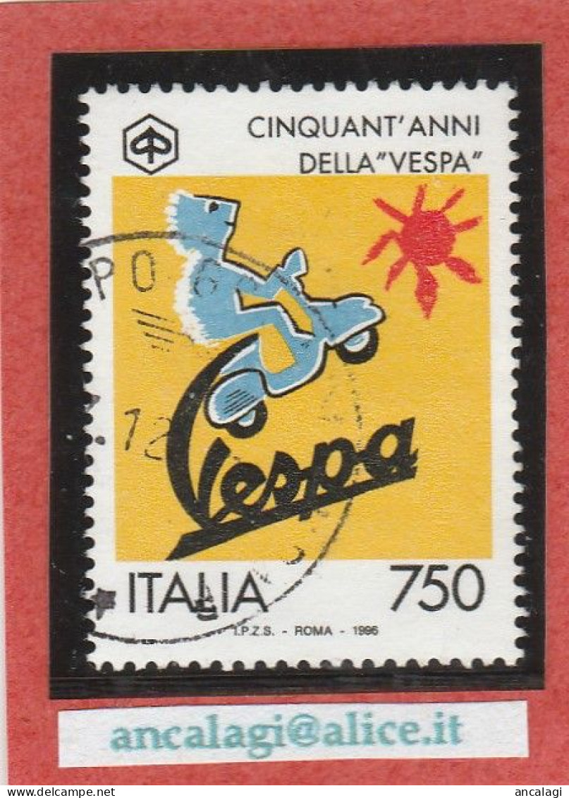 USATI ITALIA 1996 - Ref.0745 "VESPA, Scooter" 1 Val. - - 1991-00: Gebraucht