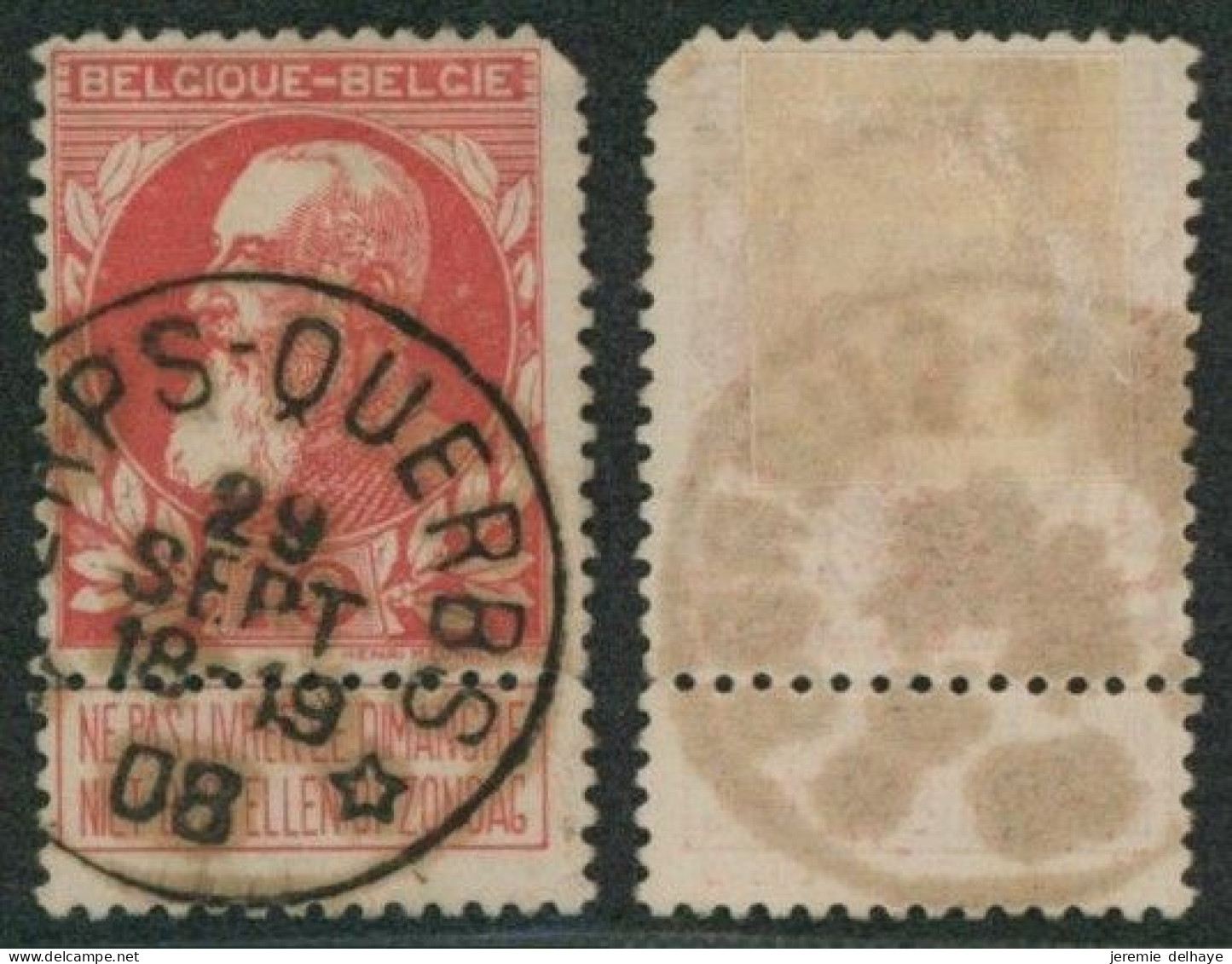 Grosse Barbe - N°74 Obl Relais "Erps-Querbs"   // (AD) - 1905 Thick Beard