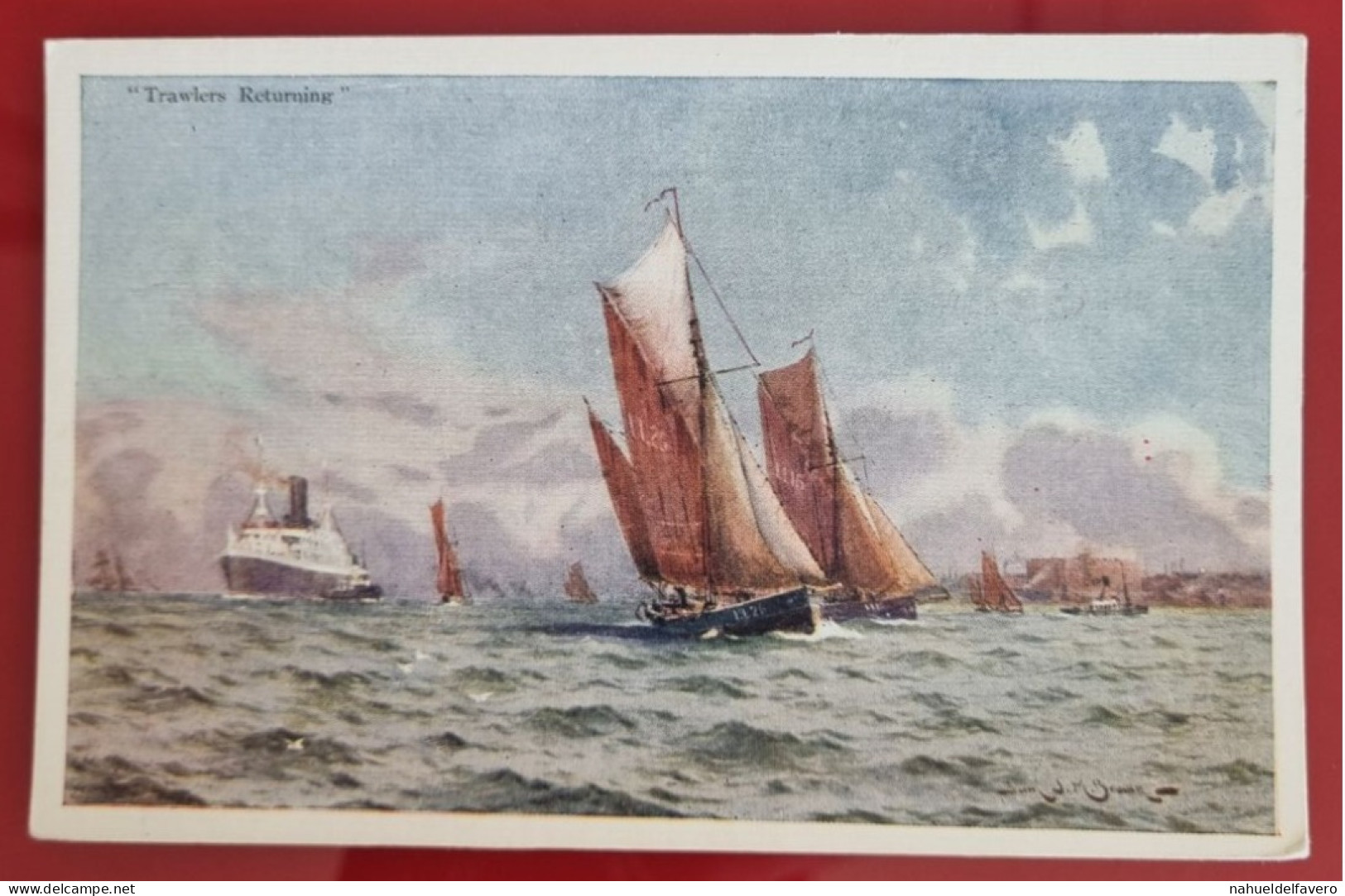 Carta Postale Non Circulée - DESSIN - "TRAWLERS RETURNING" - Segelboote