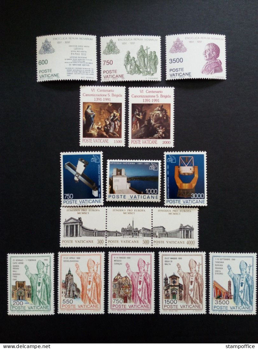 VATIKAN MI-NR. 1023-1050 POSTFRISCH(MINT) JAHRGANG 1991 KOMPLETT - Unused Stamps