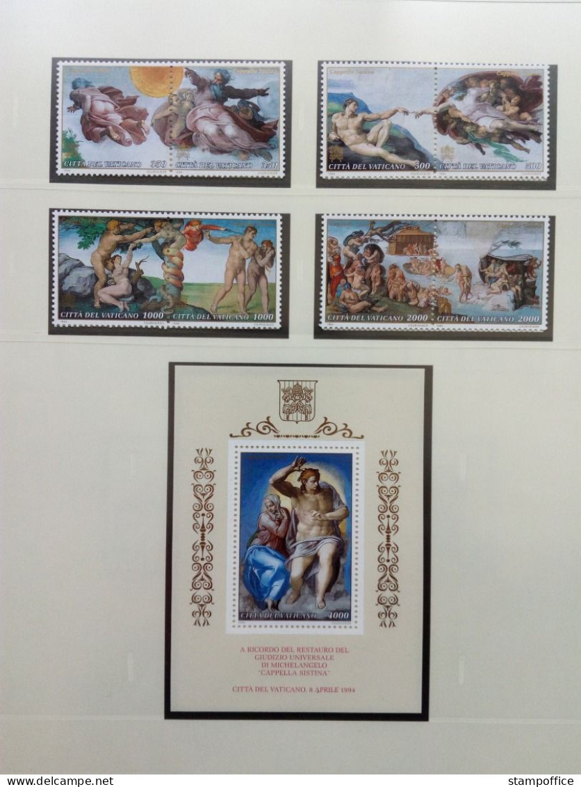 VATIKAN MI-NR. 1107-1135 + BLOCK 14 POSTFRISCH(MINT) JAHRGANG 1994 KOMPLETT - Ungebraucht