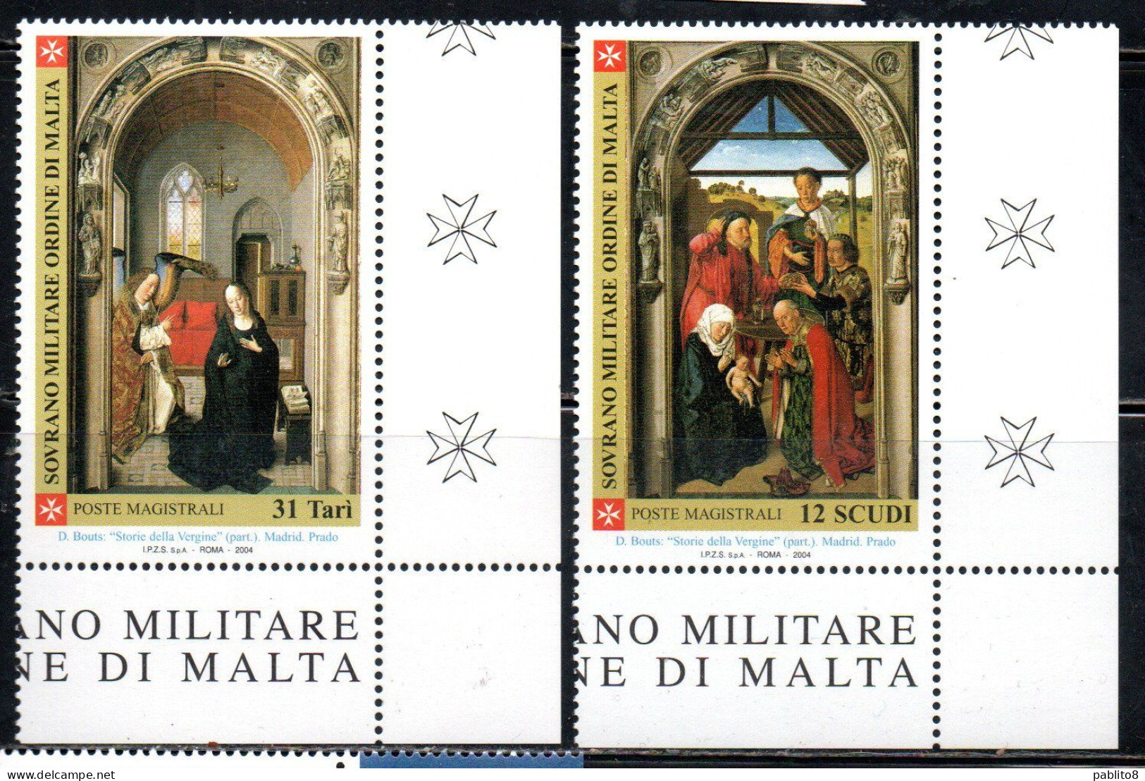 SMOM SOVRANO ORDINE MILITARE DI MALTA 2004 NATALE CHRISTMAS NOEL WEIHNACHTEN NAVIDAD SERIE COMPLETA COMPLETE SET MNH - Sovrano Militare Ordine Di Malta