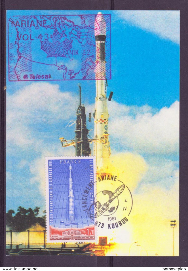 Espace 1991 04 05 - SEP - Ariane V43 - Carte - Europa