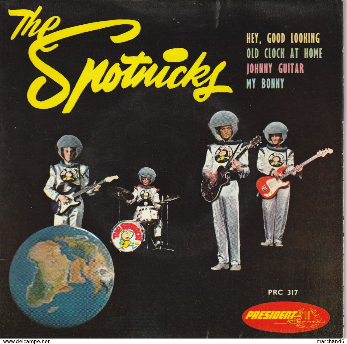 The Spotnicks Vol 2 Président Prc 317 Hey Good Looking/old Clock At Home/johnny Guitar/my Bonny - Otros - Canción Inglesa