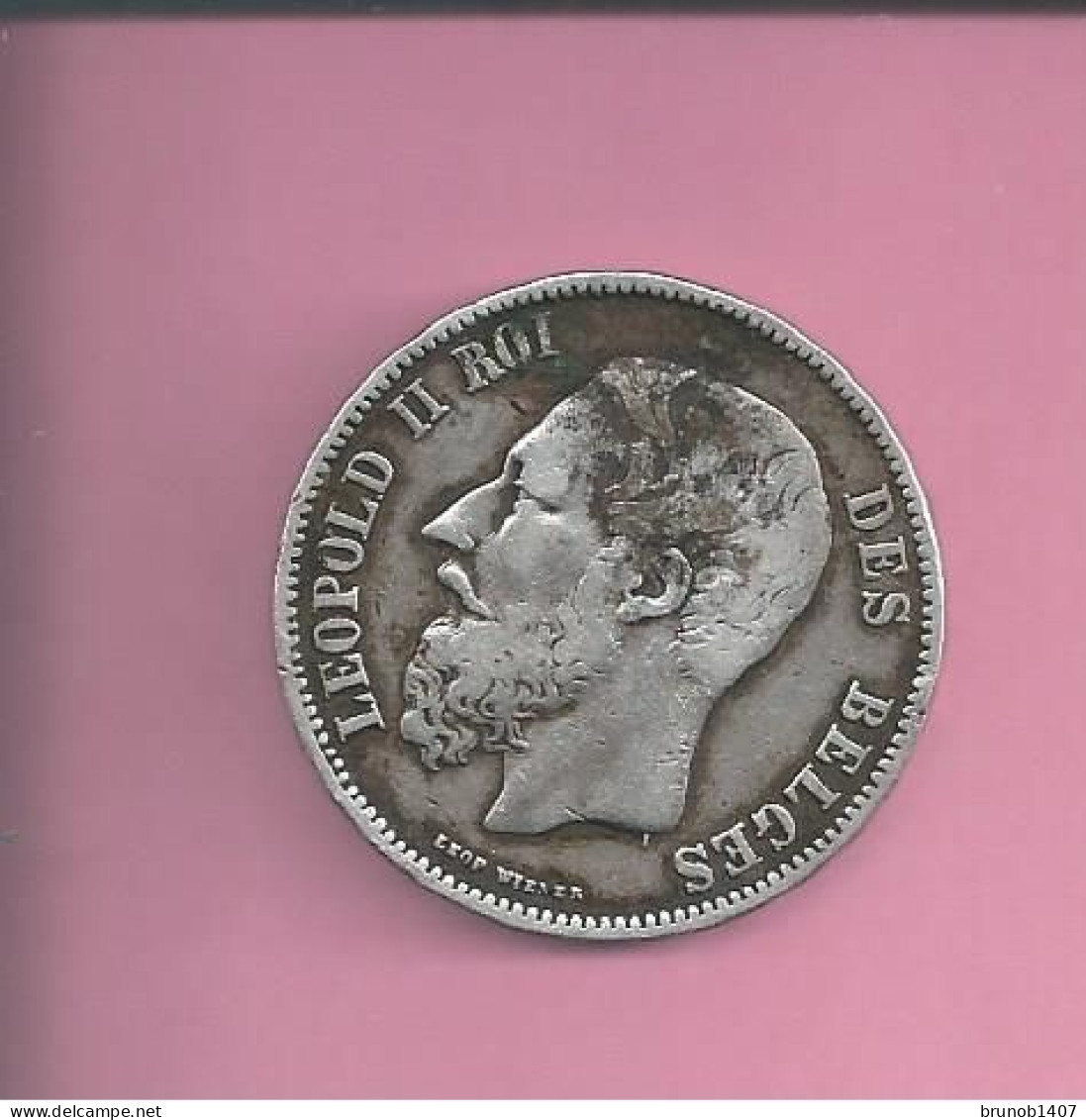 LEOPOLD  II  5 Francs   1869 - 5 Cents