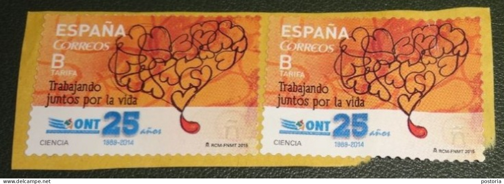Spanje - Michel - 4940 - 2015 - Gebruikt - Onafgeweekt- Cancelled On Paper- 25 Jaar Nationale Transplantatie-organisatie - Usati