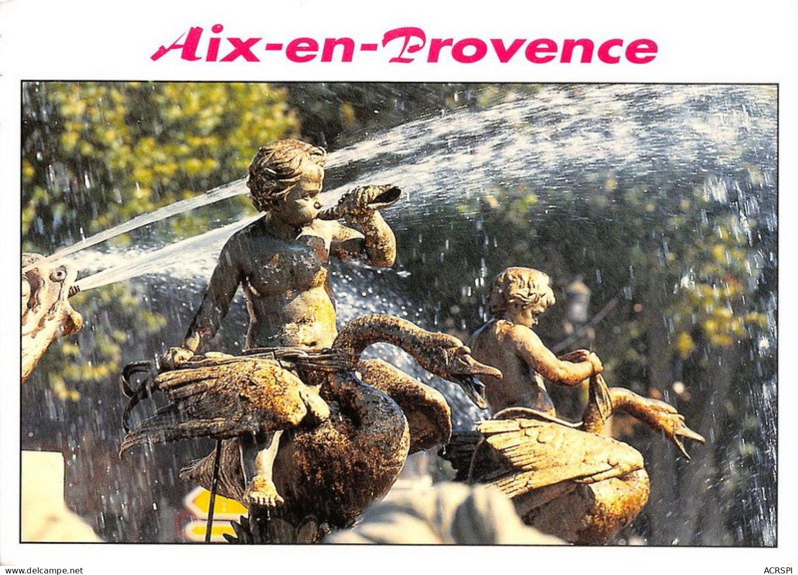 AIX EN PROVENCE Cite Du Roy Rene La Grande Fontaine De La Rotonde 20(scan Recto-verso) MA1320 - Aix En Provence