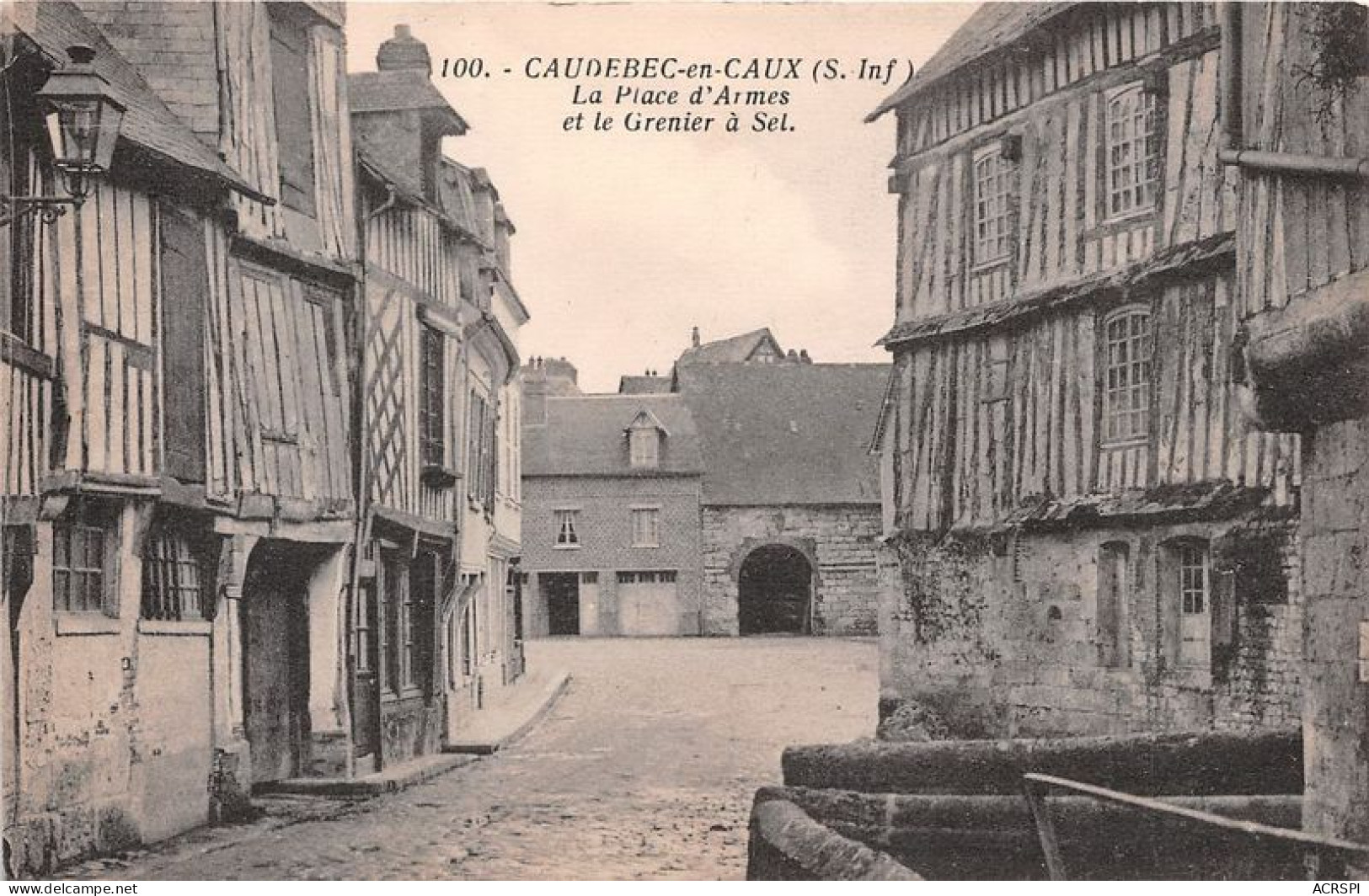 CAUDEBEC EN CAUX La Place D Armes Et Le Grenier 8(scan Recto-verso) MA1319 - Caudebec-en-Caux