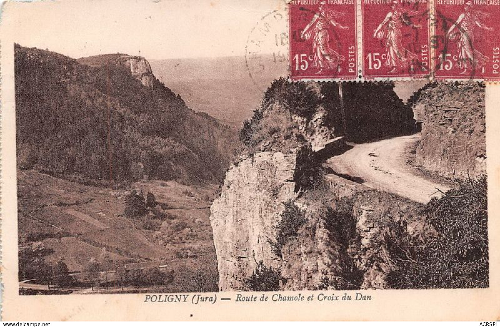 POLIGNY Route De Chamole Et Croix Du Dan 2(scan Recto-verso) MA1316 - Poligny