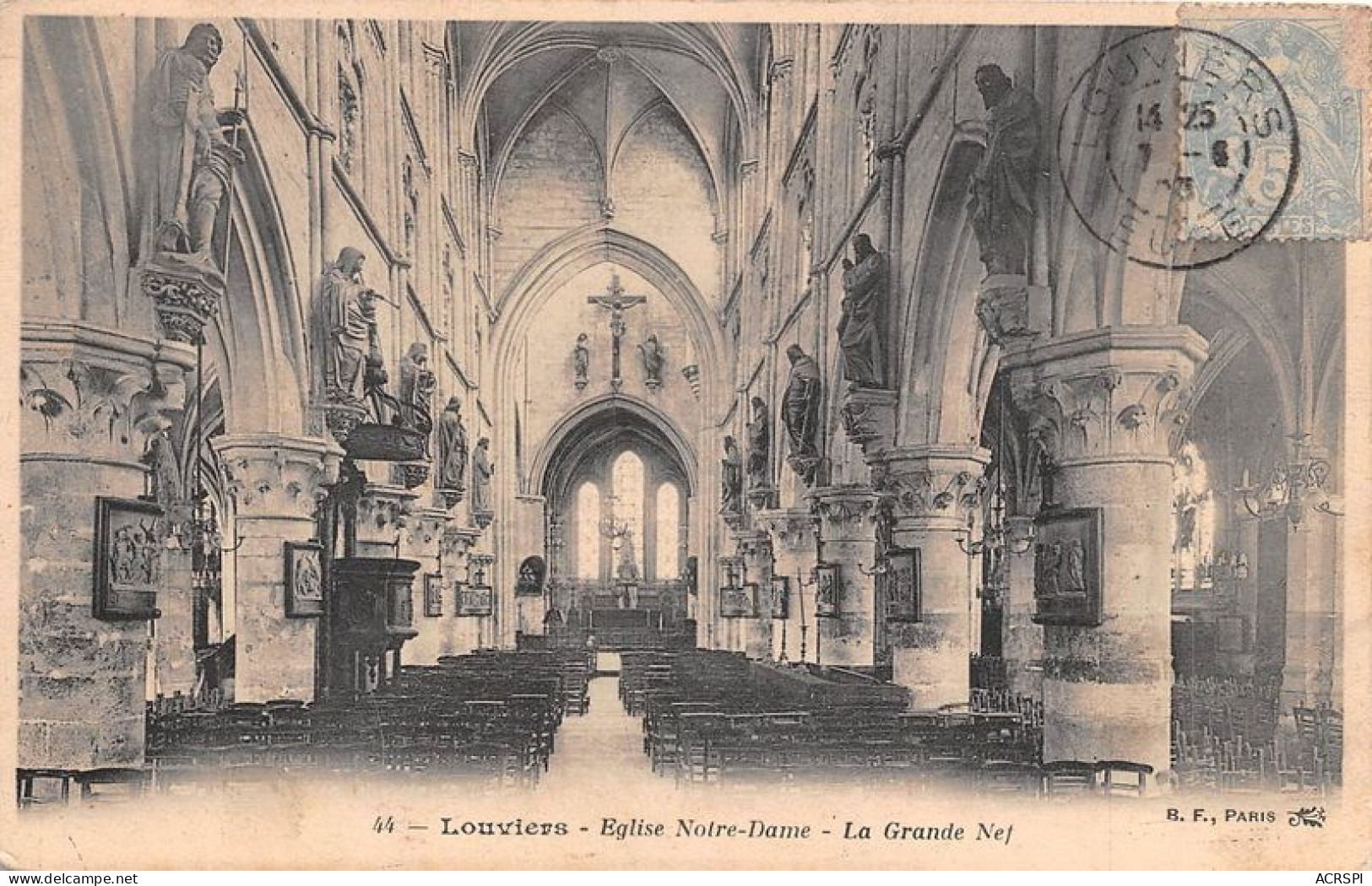 LOUVIERS Eglise Notre Dame La Grande Nef 3(scan Recto-verso) MA1300 - Louviers