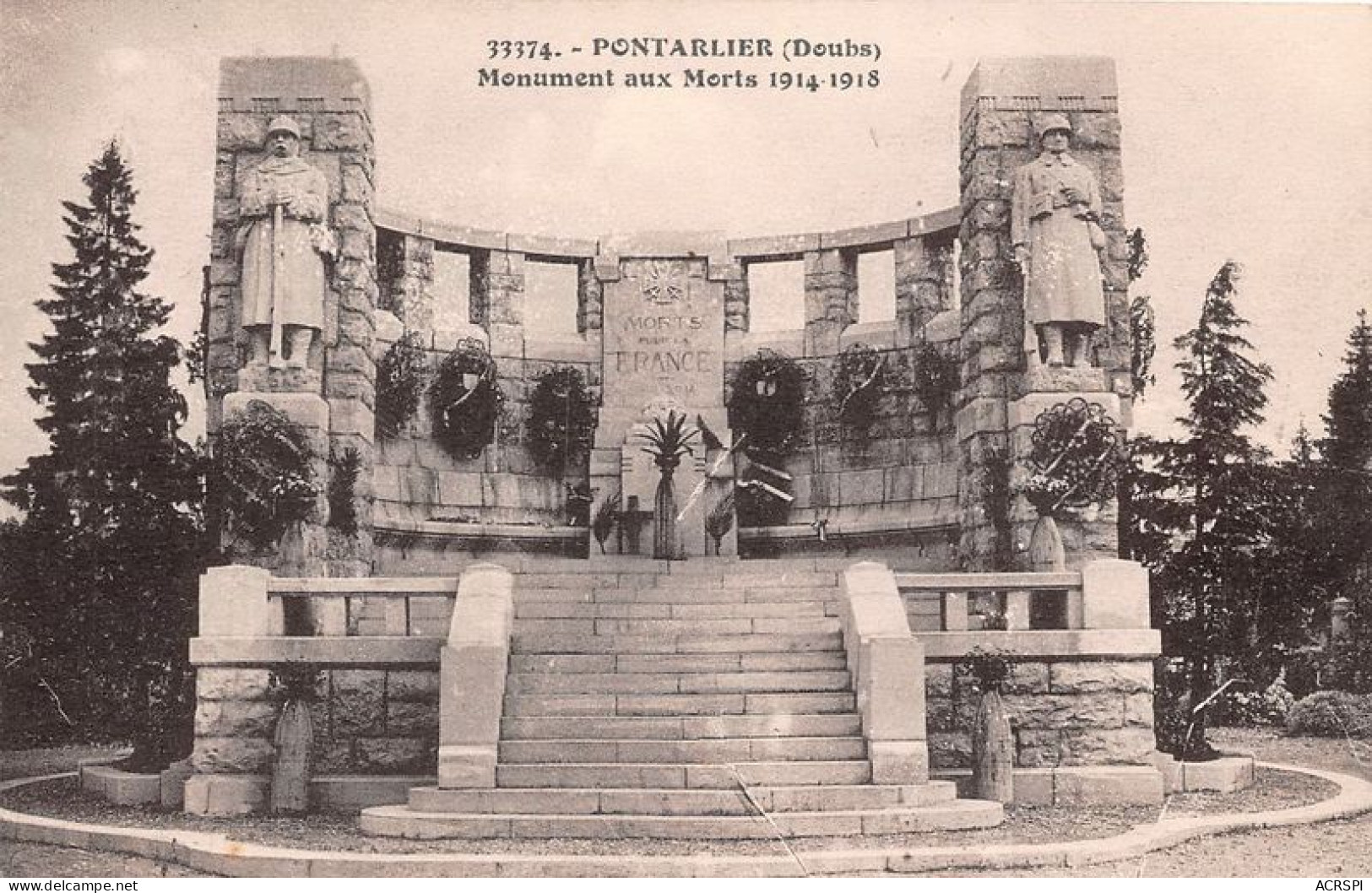 PONTARLIER Monument Aux Morts 1914 1918 29(scan Recto-verso) MA1342 - Pontarlier