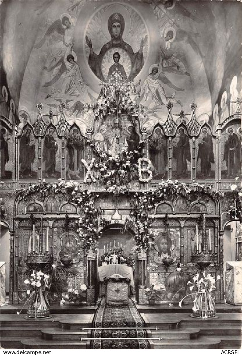 CATHEDRALE ORTHODOXE RUSSE DE NICE Iconostase Et Ste Vierge Au Dessus De L Autel 21(scan Recto-verso) MA1339 - Monumenti, Edifici