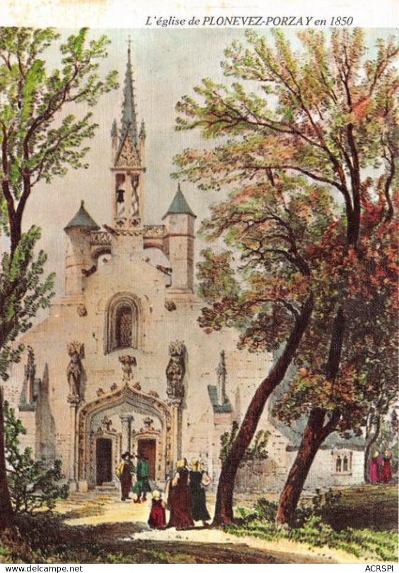 L Eglise DE PLONEVEZ PORZAY En 1850 8(scan Recto-verso) MA1338 - Plonévez-Porzay