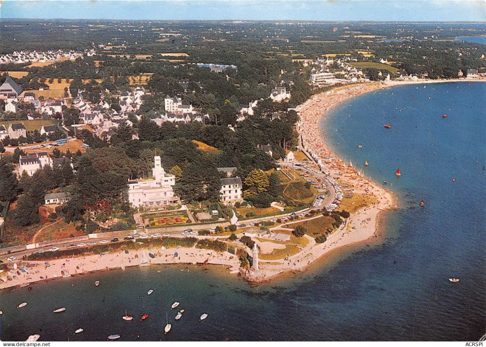 BENODET Vue Generale Sur La Plage Du Phare Et La Grande Plage 7(scan Recto-verso) MA1338 - Bénodet