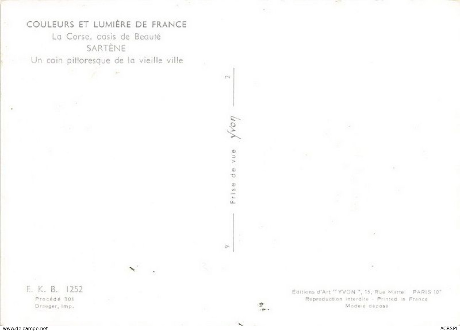 SARTENE Un Coin Pittoresque De La Vieille Ville 6(scan Recto-verso) MA1326 - Sartene