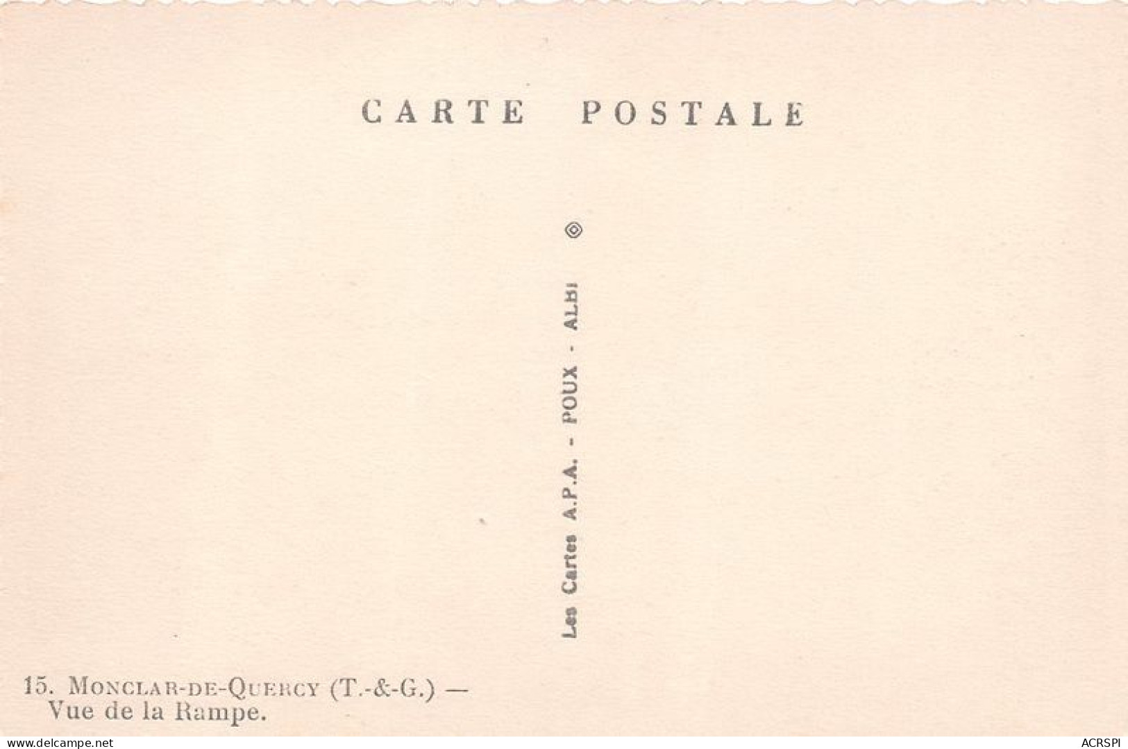 MONCLAR DE QUERCY Vue De La Rampe 8(scan Recto-verso) MA1325 - Montclar De Quercy