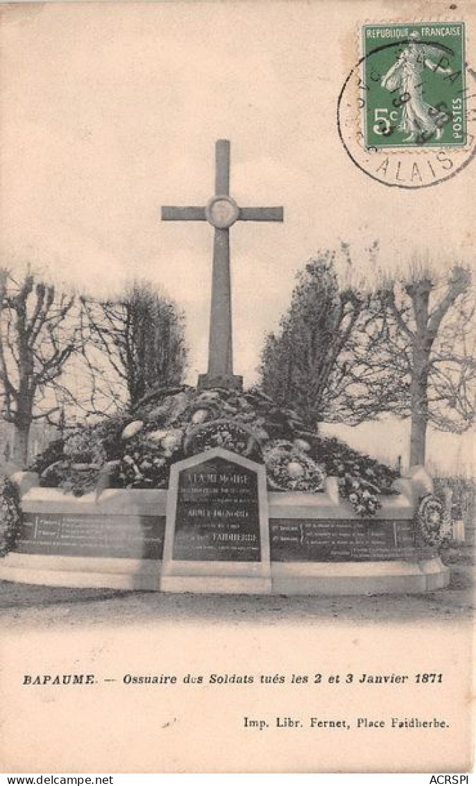 BAPAUME Ossuaire Des Soldats Tues Les 2 Et 3 Janvier 1871 11(scan Recto-verso) MA1356 - Bapaume