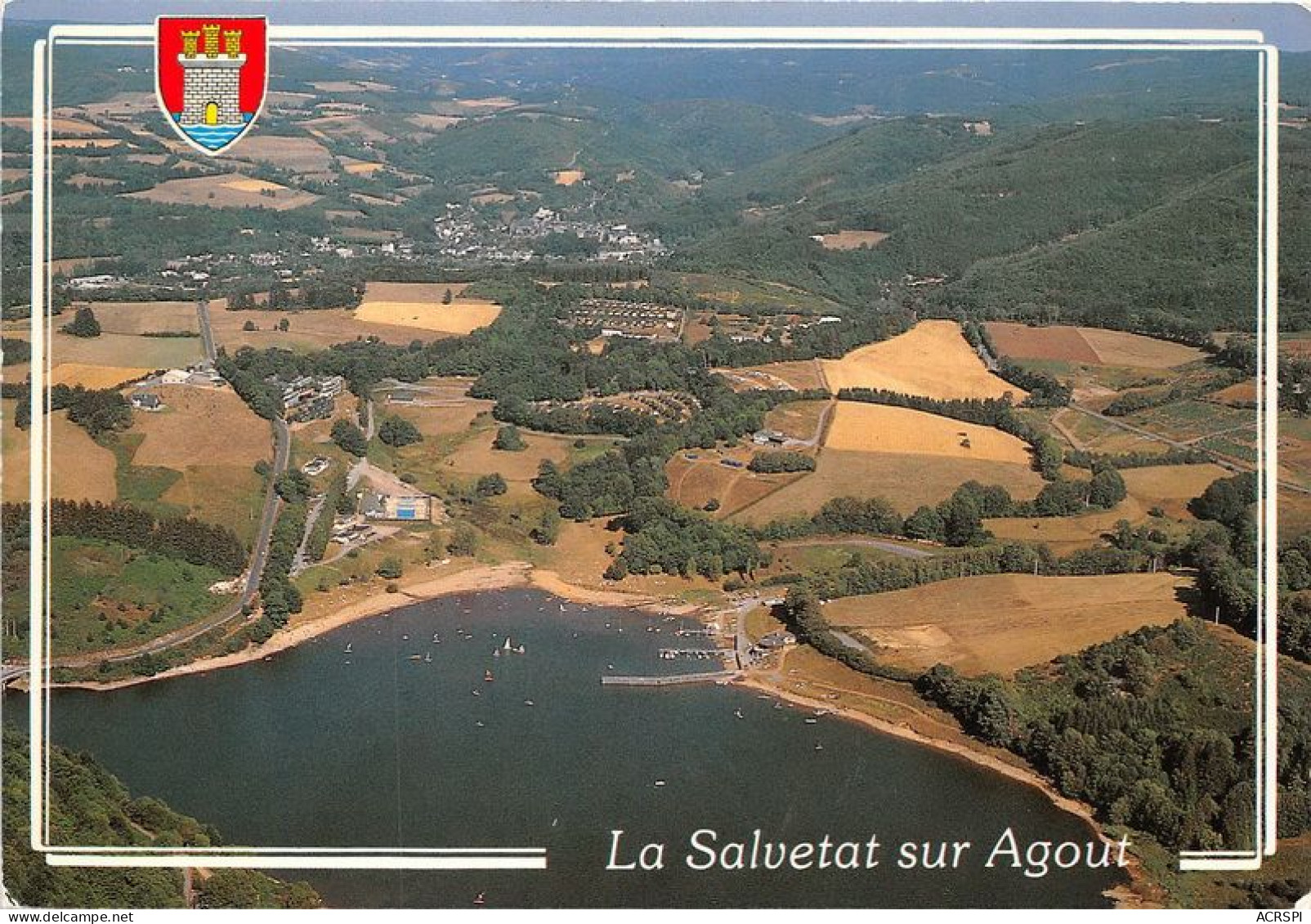 LA SALVETAT SUR AGOUT Vue Aerienne Du Lac De La Raviege Et Du Village En Fond 17(scan Recto-verso) MA1354 - La Salvetat