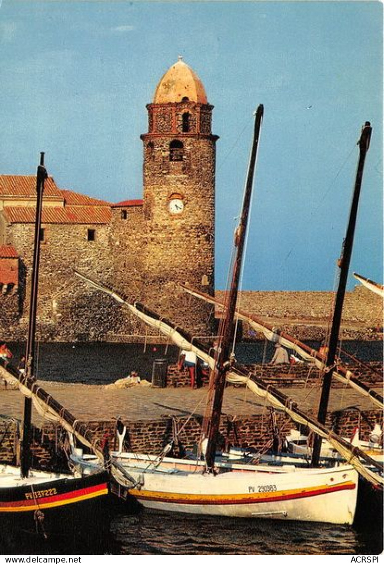 COLLIOURE L Eglise Saint Vincent Dont Le Clocher Est Forme Par Une Ancienne Tour 21(scan Recto-verso) MA1350 - Collioure