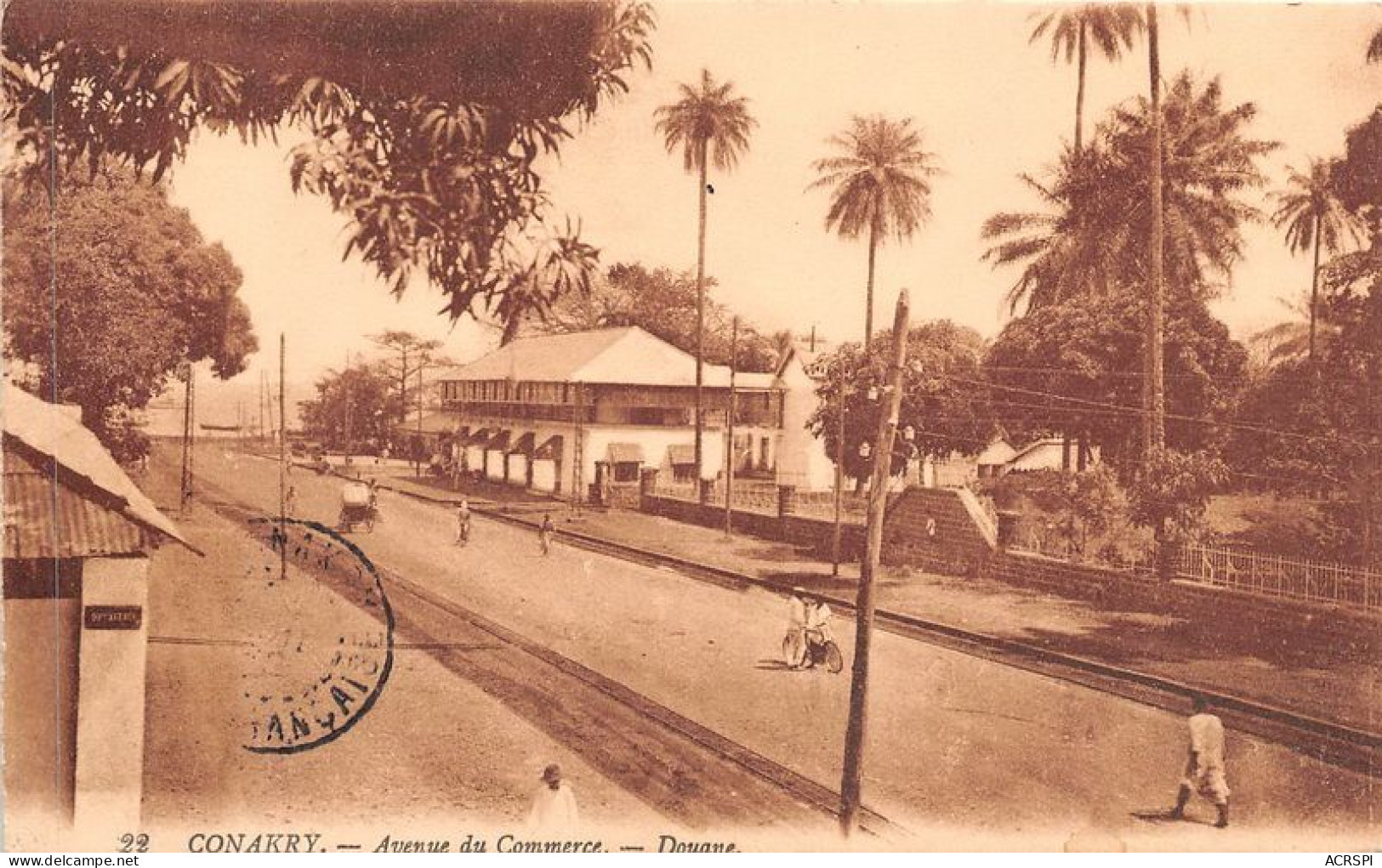 GUINEE FRANCAISE CONAKRY Avenue Du Commerce Douane 14(scan Recto-verso) MA1385 - Guinée Française