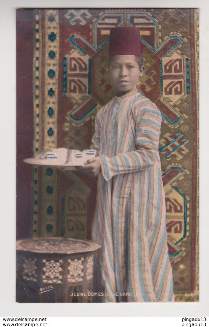 Fixe Reiser Real Photo Colorisée Jeune Domestique Barbarin Enfant - Afrika