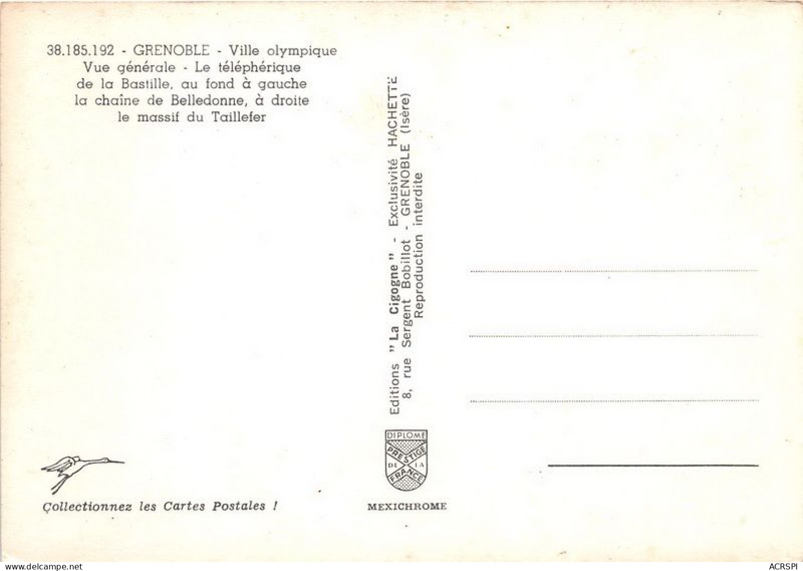 GRENOBLE Ville Olympique Vue Generale Le Telepherique De La Bastille 6(scan Recto-verso) MA1378 - Grenoble