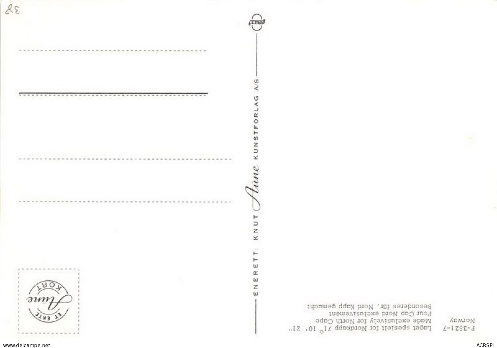 NORVEGE Laget Spesielt For Nordkapp Made Exclusively For North Cape Pour Cap Nord 6(scan Recto-verso) MA1375 - Norway